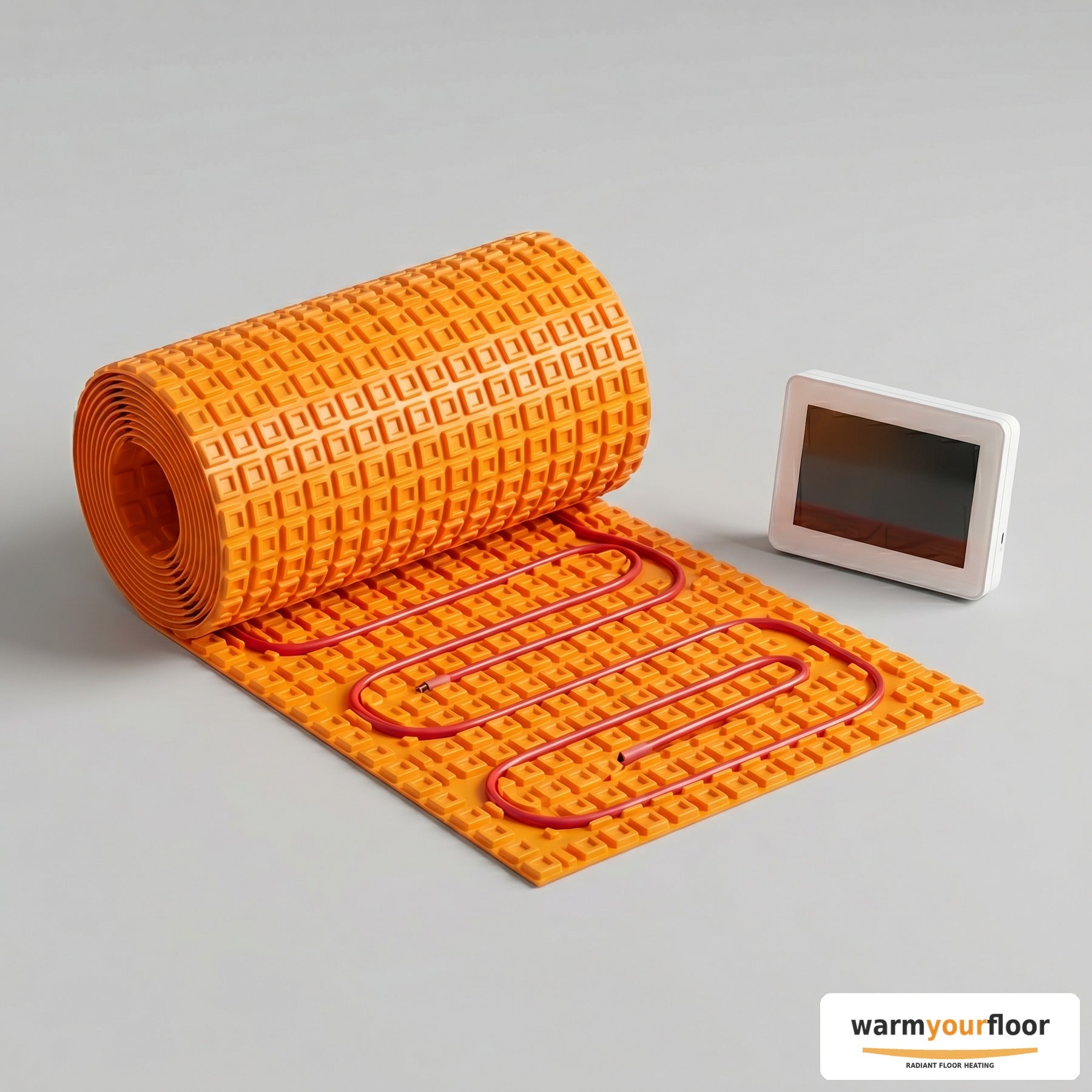 Schluter DITRA-HEAT All-in-One Kit — 11 sq ft Cable + Membrane + Thermostat - Main product image