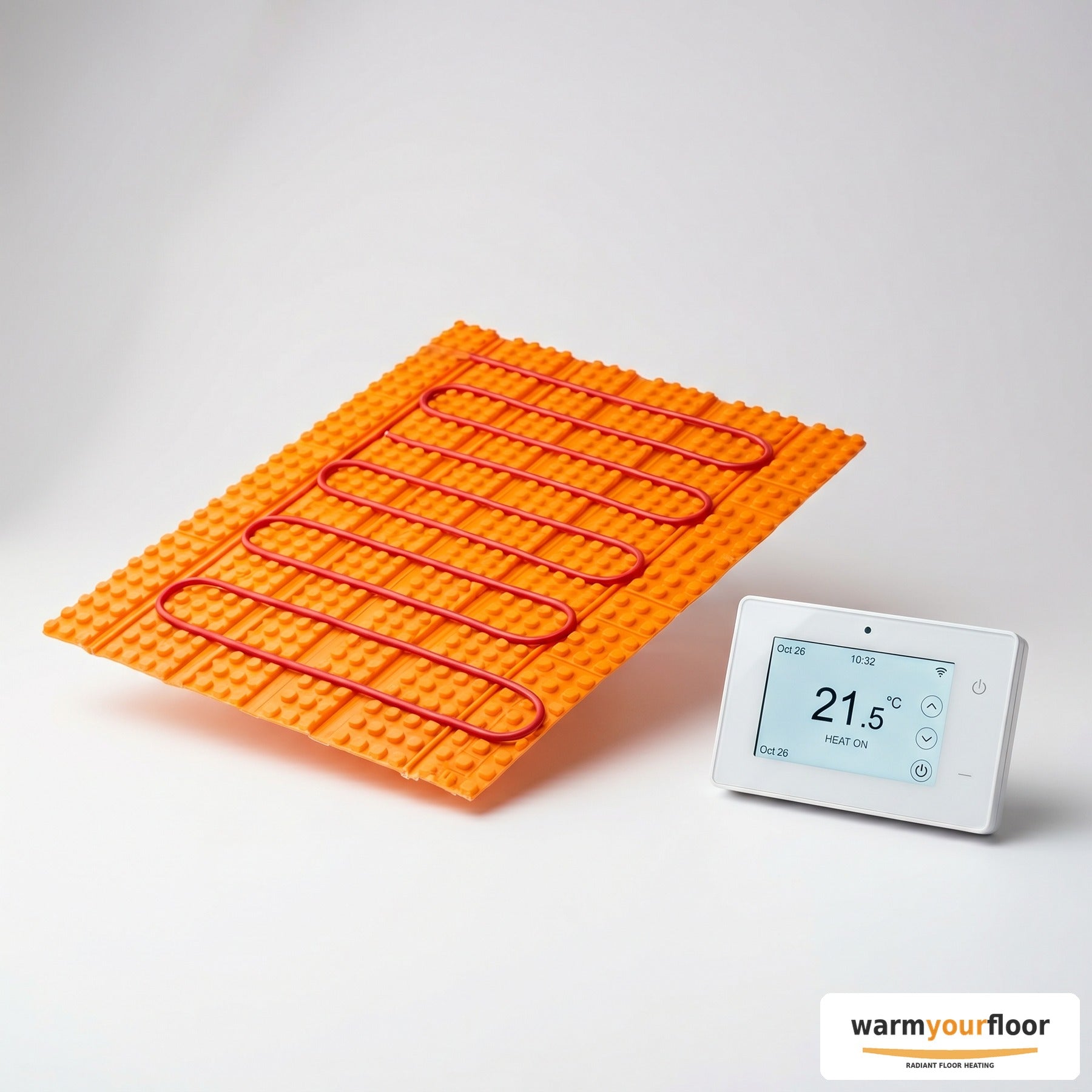 Schluter DITRA-HEAT Kit — 16 sq ft Cable + Membrane + Touchscreen Thermostat - Main product image