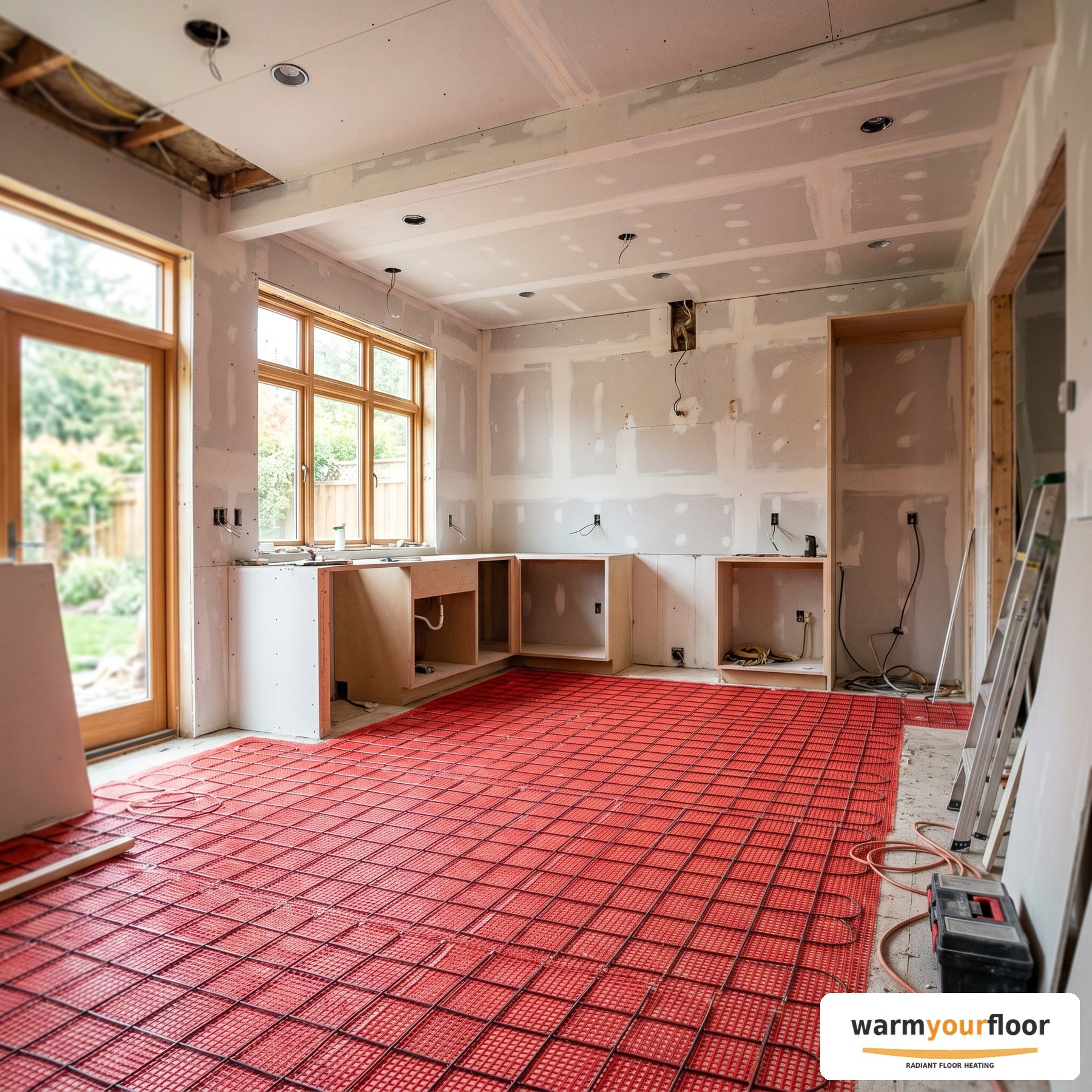 SunTouch TapeMat Wi-Fi Kit — 50 sq ft Radiant Floor Heating (120V) - Lifestyle