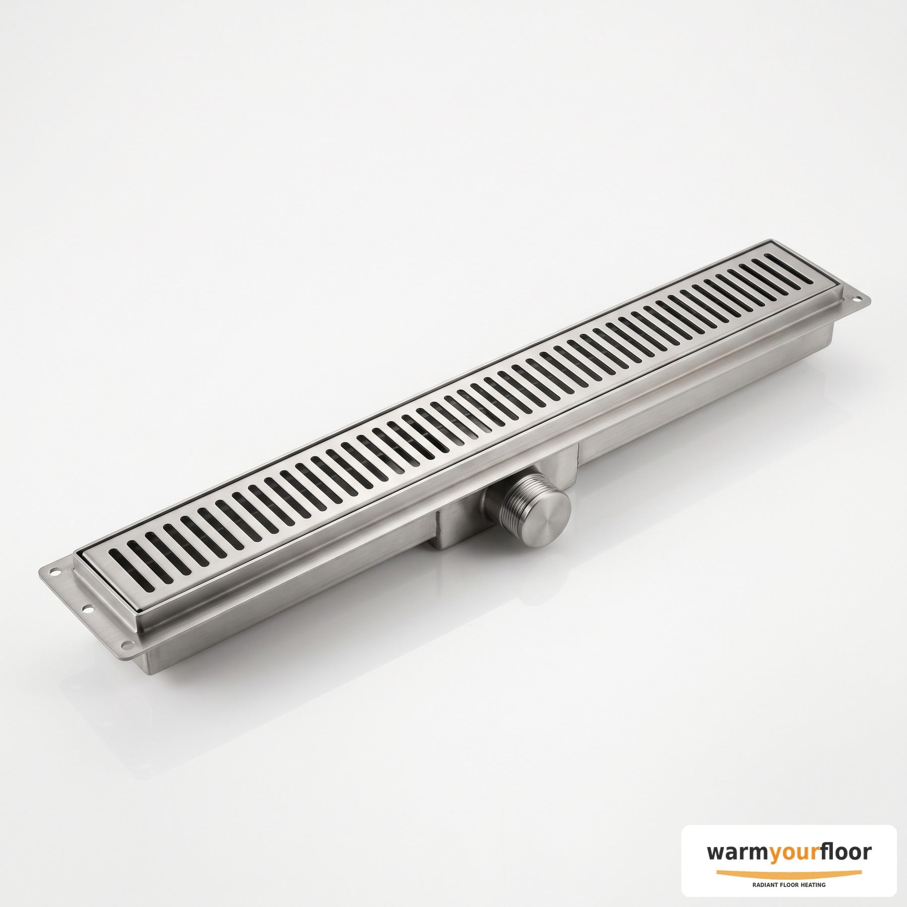 Schluter KERDI-LINE Linear Shower Drain — 40" Brushed Stainless - Main product image