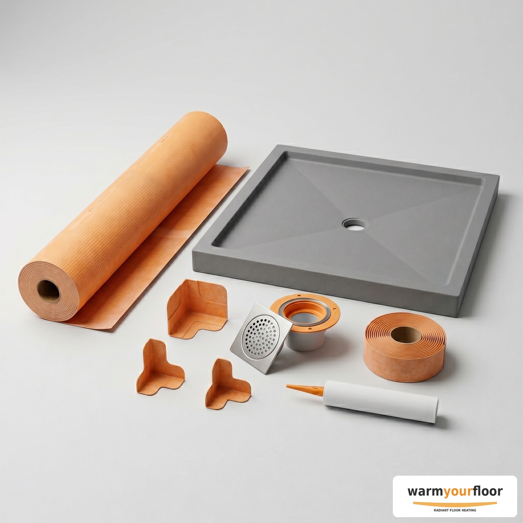 Schluter KERDI Shower Kit — 48" × 48" Complete Waterproof System - Main product image