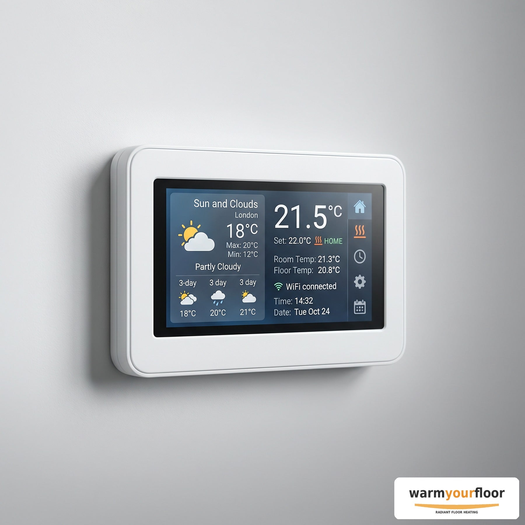 Nuheat Signature Wi-Fi Programmable Thermostat - Main product image