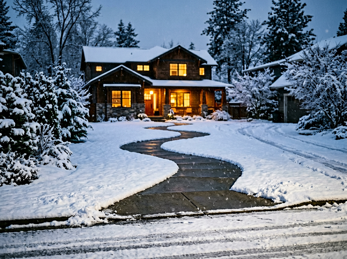 Solis Aurora Driveway Snow Melting System — 200 sq ft Mat + Aerial Sensor Controller — installed in a real home or commercial setting