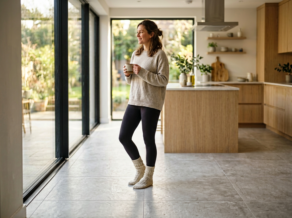 Solis Pro Whole-Home Radiant Floor Heating System — 500 sq ft Cable Bundle (240V) — installed in a real home or commercial setting